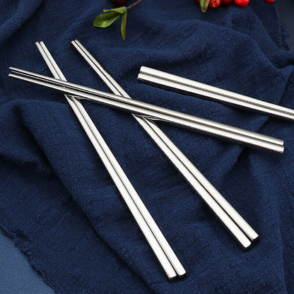 10 Pairs Reusable Stainless Steel Chopsticks Dishwasher Safe