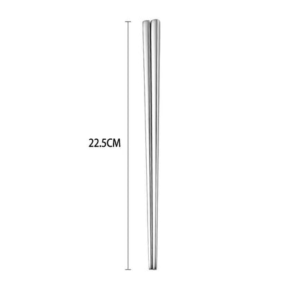 10 Pairs Reusable Stainless Steel Chopsticks Dishwasher Safe