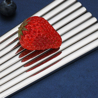 10 Pairs Reusable Stainless Steel Chopsticks Dishwasher Safe