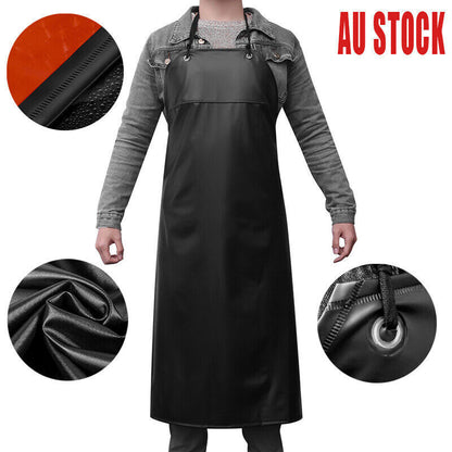 Waterproof Apron PVC Apron Chef Butcher Work Heavy duty Royal Black Best Quality