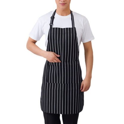 2 Pcs Polyester Kitchen Apron with Pocket for Restaurant