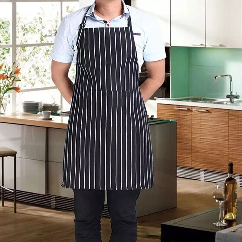 2 Pcs Polyester Kitchen Apron with Pocket for Restaurant