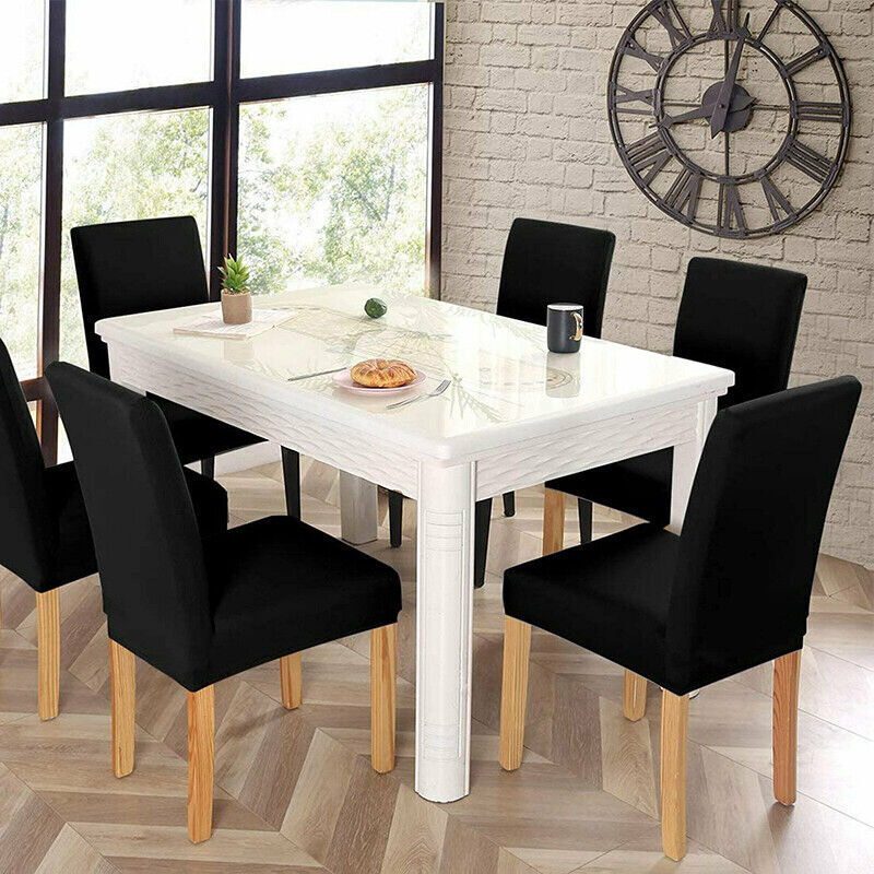 6x Stretch Chair Cover Seat Covers Spandex Washable Banquet Wedding Party Decora