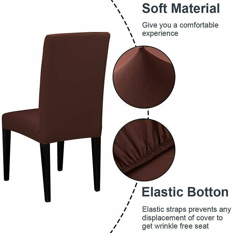 6x Stretch Chair Cover Seat Covers Spandex Washable Banquet Wedding Party Decora