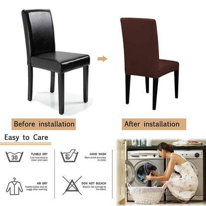 6x Stretch Chair Cover Seat Covers Spandex Washable Banquet Wedding Party Decora