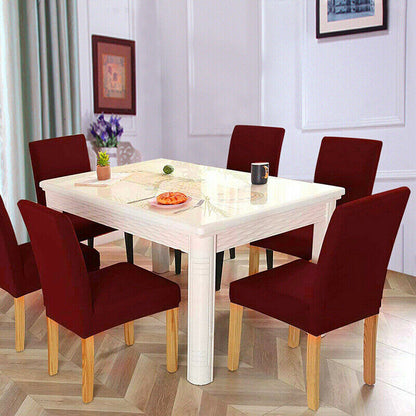 6x Stretch Chair Cover Seat Covers Spandex Washable Banquet Wedding Party Decora