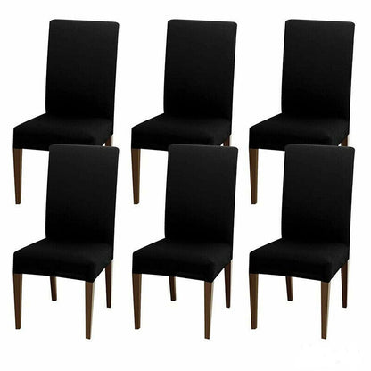 6x Stretch Chair Cover Seat Covers Spandex Washable Banquet Wedding Party Decora