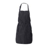 2 Pcs Kitchen Aprons with Adjustable Strap — Black and White Stripes