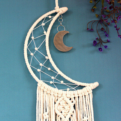 Wall Hanging New Tapestry Macrame Moon Dream Catcher Handmade Bedroom Home Decor