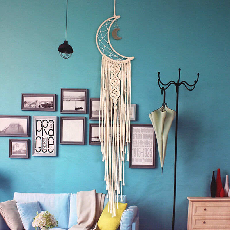Wall Hanging New Tapestry Macrame Moon Dream Catcher Handmade Bedroom Home Decor