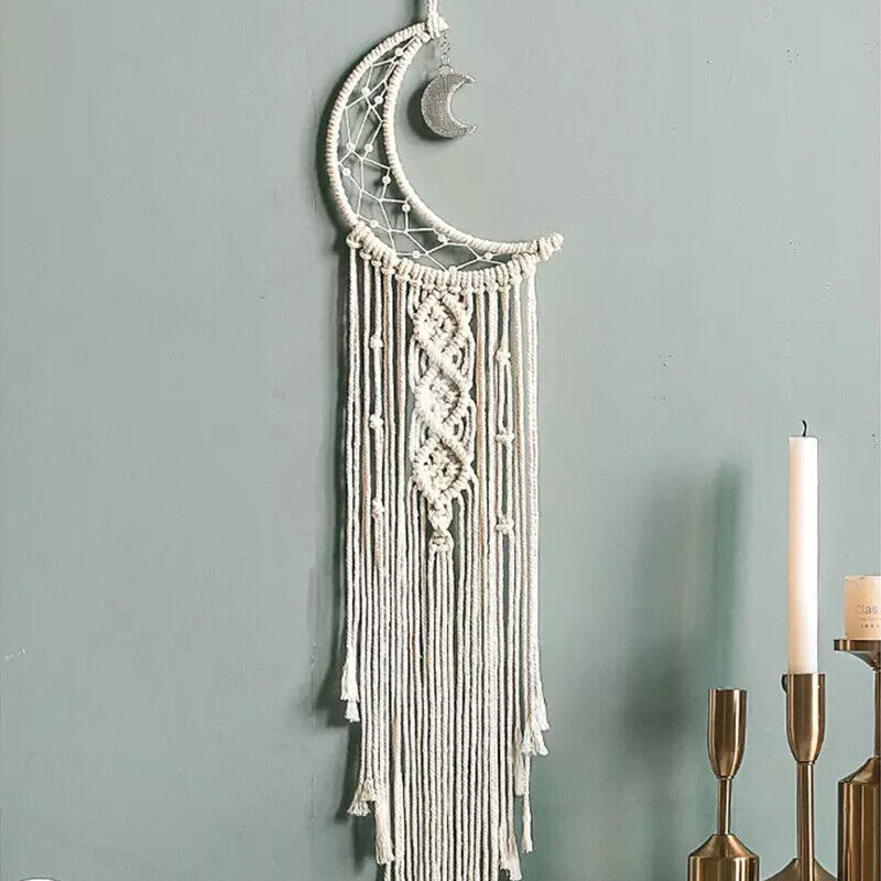 Wall Hanging New Tapestry Macrame Moon Dream Catcher Handmade Bedroom Home Decor