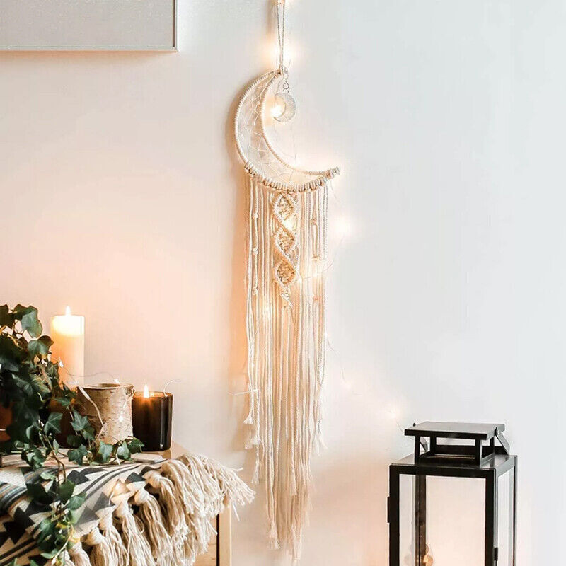 Wall Hanging New Tapestry Macrame Moon Dream Catcher Handmade Bedroom Home Decor