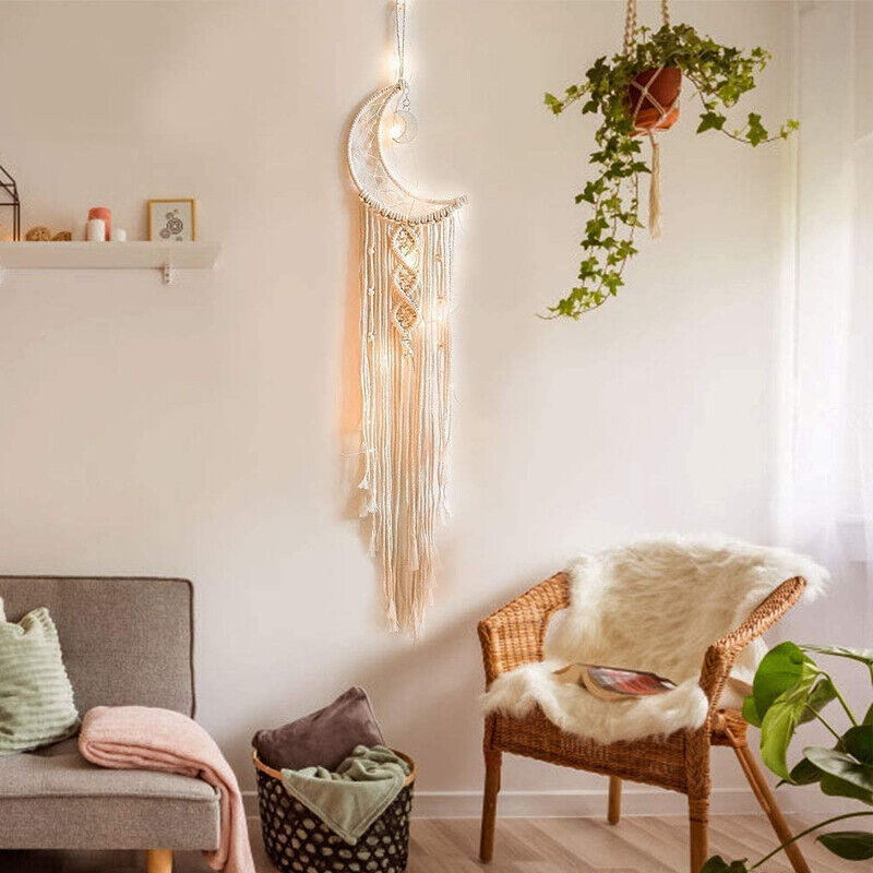 Wall Hanging New Tapestry Macrame Moon Dream Catcher Handmade Bedroom Home Decor