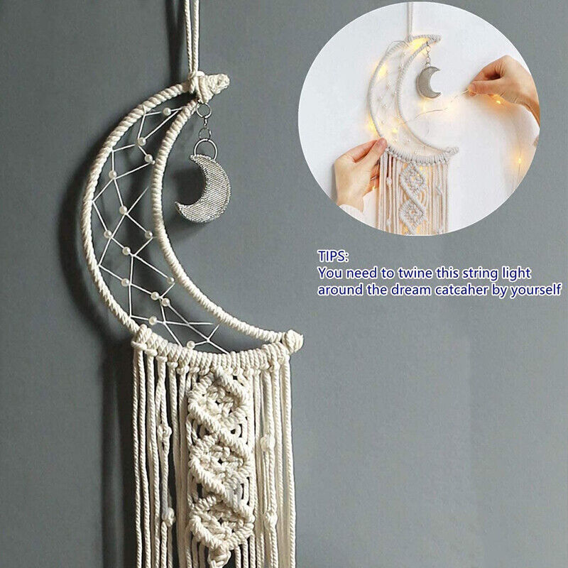 Wall Hanging New Tapestry Macrame Moon Dream Catcher Handmade Bedroom Home Decor