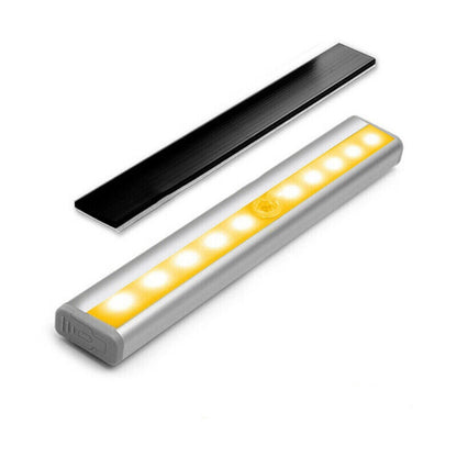 LED Motion Sensor Night Light PIR Cordless Closet Stair Lamp