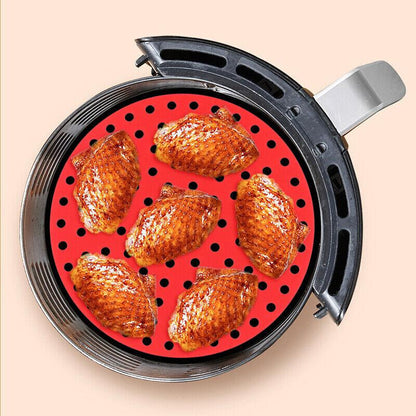 Reusable Non-Stick Silicone Air Fryer Liner Round Mat