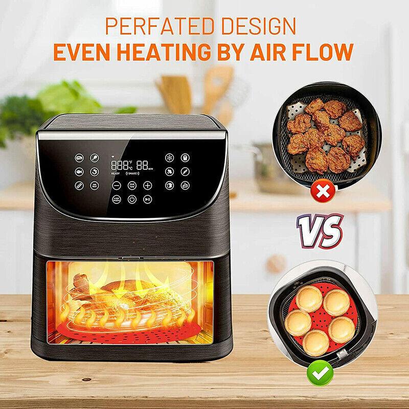Reusable Non-Stick Silicone Air Fryer Liner Round Mat