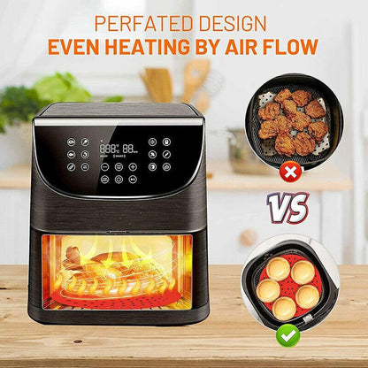 Reusable Non-Stick Silicone Air Fryer Liner Round Mat