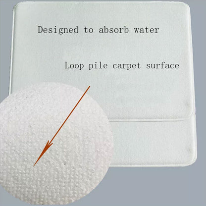 3 Piece Washable Anti-Slip Bathroom Mat Set with Toilet Cover