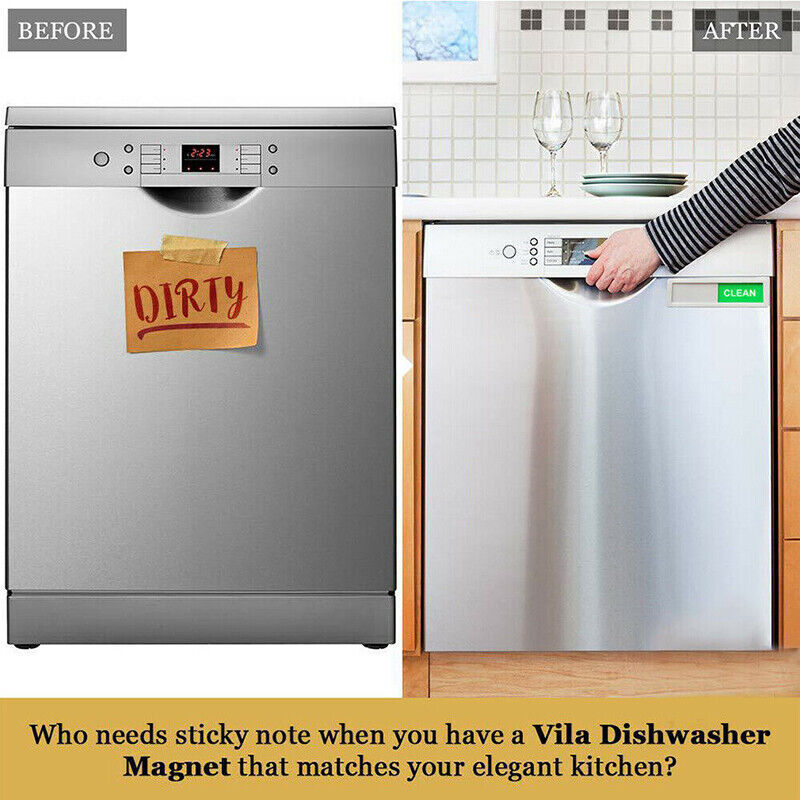 Clean Dirty Dishwasher Magnet Sign Non-Scratch Acrylic