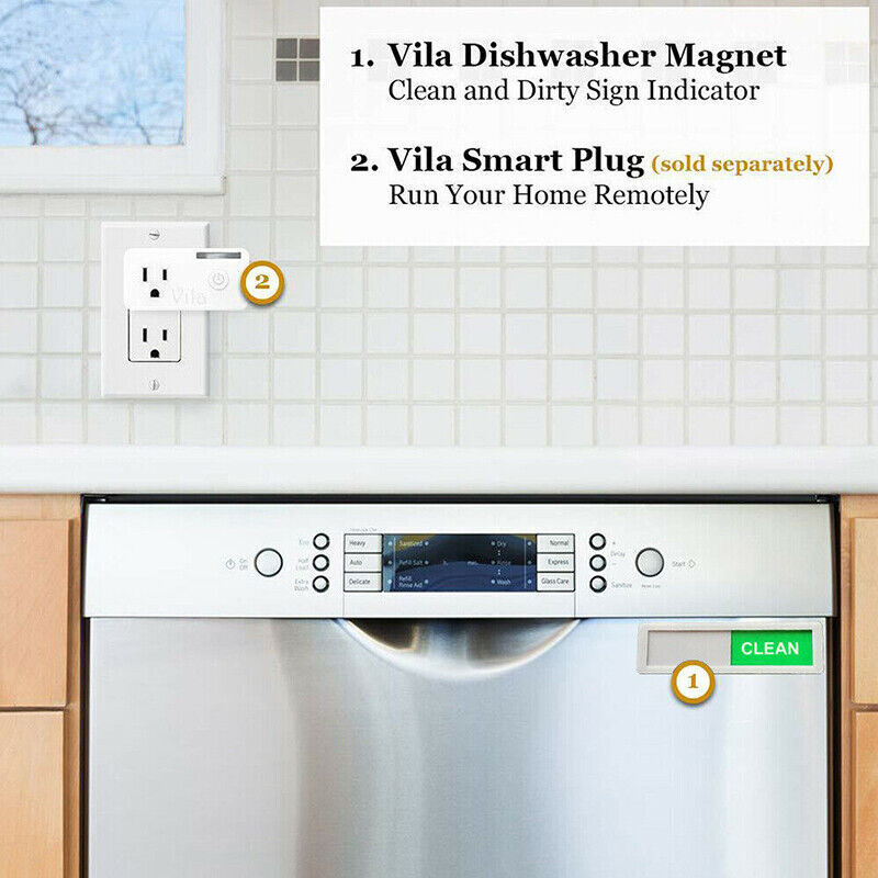 Clean Dirty Dishwasher Magnet Sign Non-Scratch Acrylic