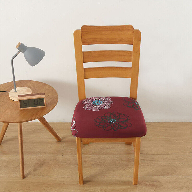 Stretch Dining Chair Seat Covers Removable Seat Cushion Slipcovers Protector AU