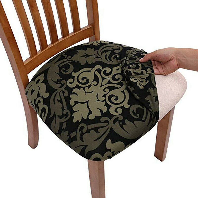 Stretch Dining Chair Seat Covers Removable Seat Cushion Slipcovers Protector AU