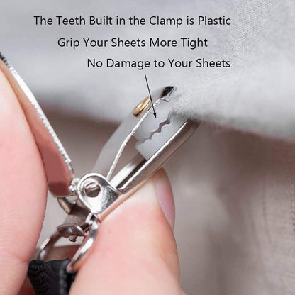 4 Pcs Triangle Fitted Sheet Strap Clips Grippers Mattress Bed Suspenders Holder