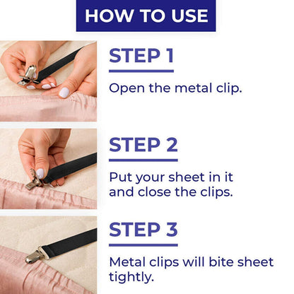 4 Pcs Triangle Fitted Sheet Strap Clips Grippers Mattress Bed Suspenders Holder