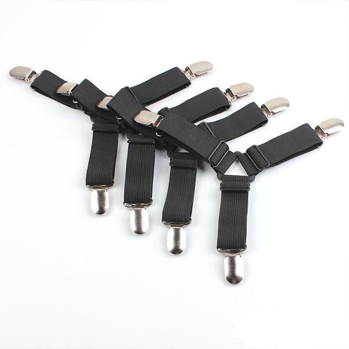 4 Pcs Bed Sheet Straps with Adjustable Bands