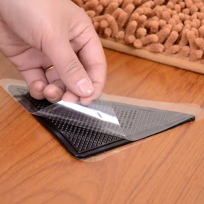 4, 8, or 16 Pcs Triangular Carpet Anti Slip Fixing Stickers