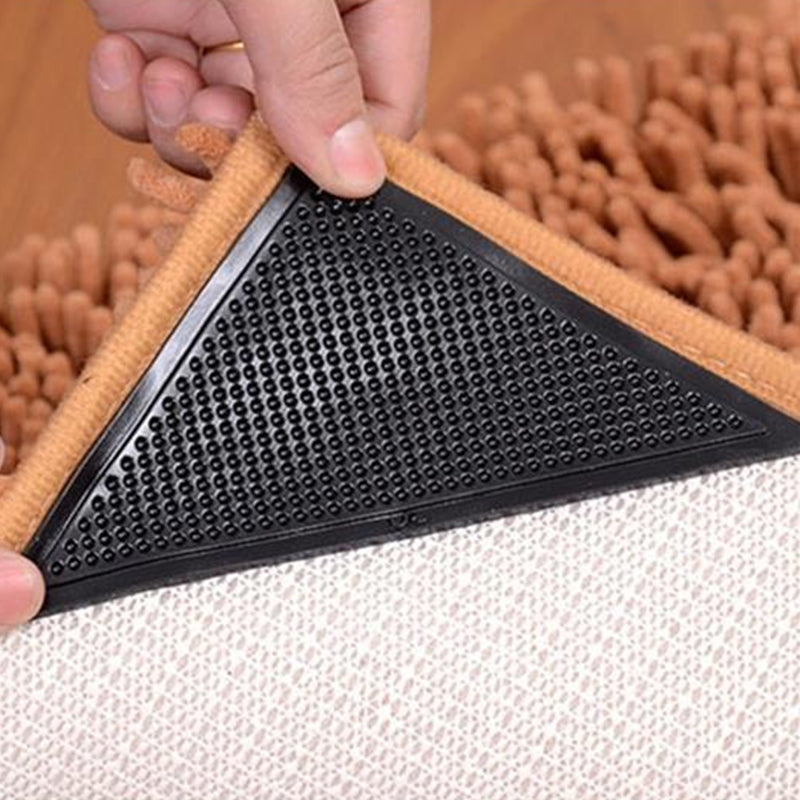 4, 8, or 16 Pcs Triangular Carpet Anti Slip Fixing Stickers