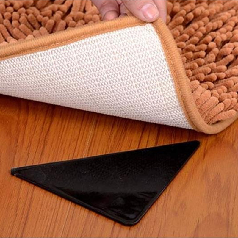 4, 8, or 16 Pcs Triangular Carpet Anti Slip Fixing Stickers