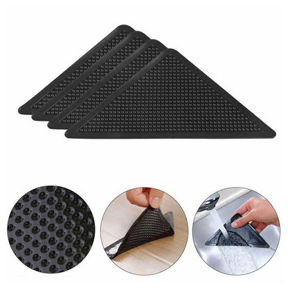 4, 8, or 16 Pcs Triangular Carpet Anti Slip Fixing Stickers