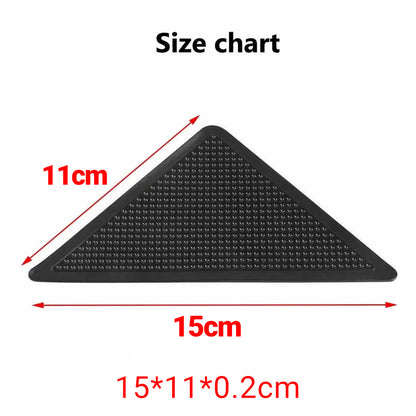 4, 8, or 16 Pcs Triangular Carpet Anti Slip Fixing Stickers