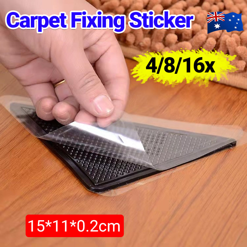 4, 8, or 16 Pcs Triangular Carpet Anti Slip Fixing Stickers