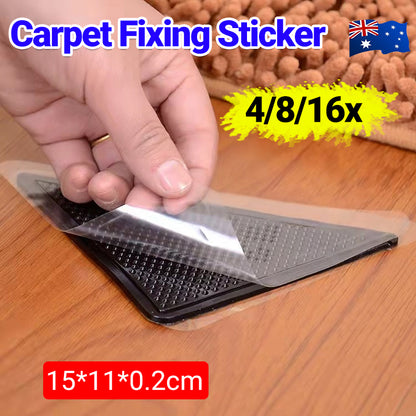 4, 8, or 16 Pcs Triangular Carpet Anti Slip Fixing Stickers