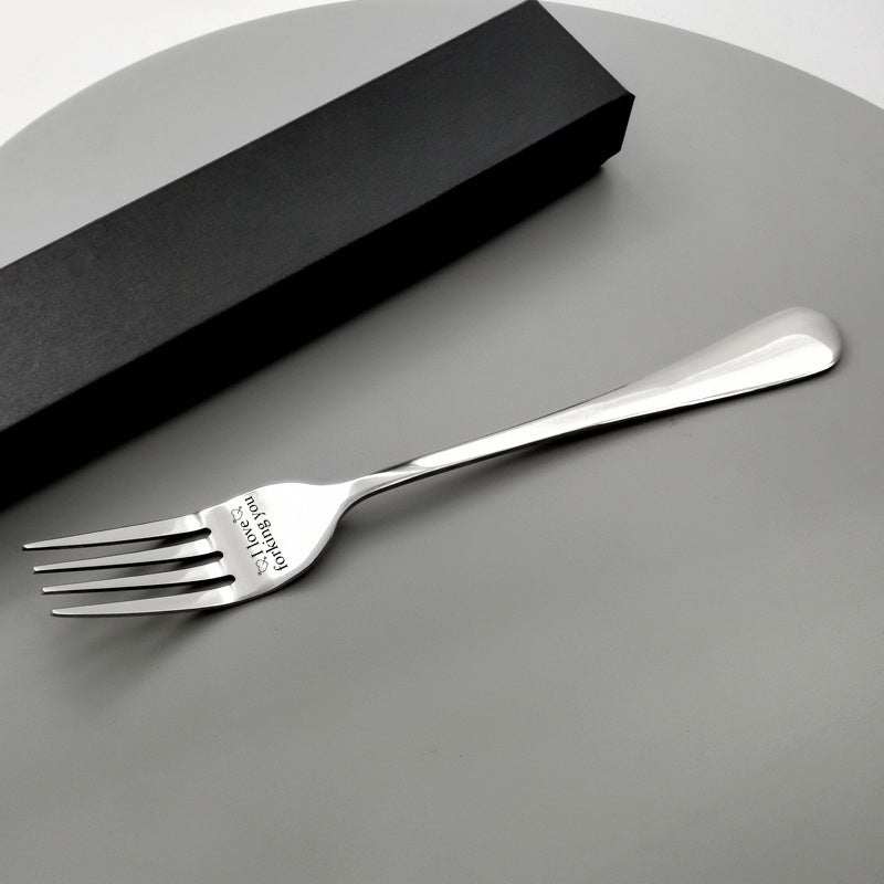 I Forking Love You Engraved Stainless Steel Fork with Gift Box
