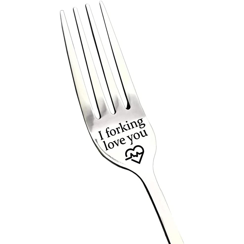 I Forking Love You Engraved Stainless Steel Fork with Gift Box