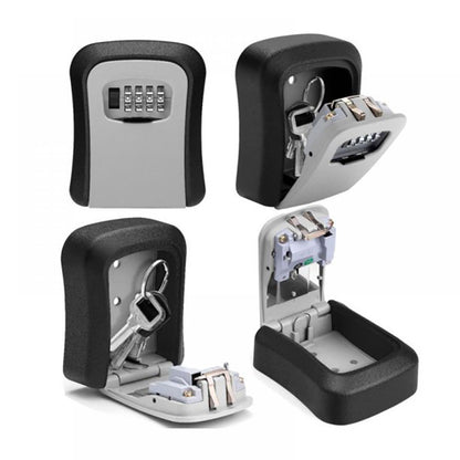 Wall Mounted 4 Digit Combination Lock Key Storage Box Steel