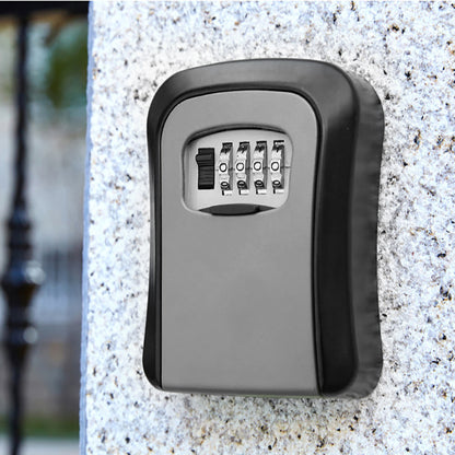 Wall Mounted 4 Digit Combination Lock Key Storage Box Steel