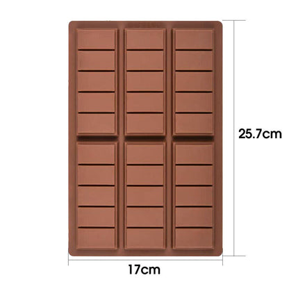 Chocolate Mould Bar Break Apart Block Silicone Cake Bake Mold