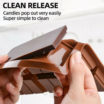 Chocolate Mould Bar Break Apart Block Silicone Cake Bake Mold