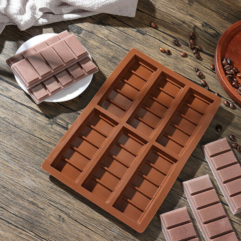 Chocolate Mould Bar Break Apart Block Silicone Cake Bake Mold