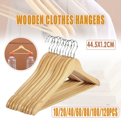 Bulk Wooden Clothes Hangers Coat Pant Suit Wardrobe Rack