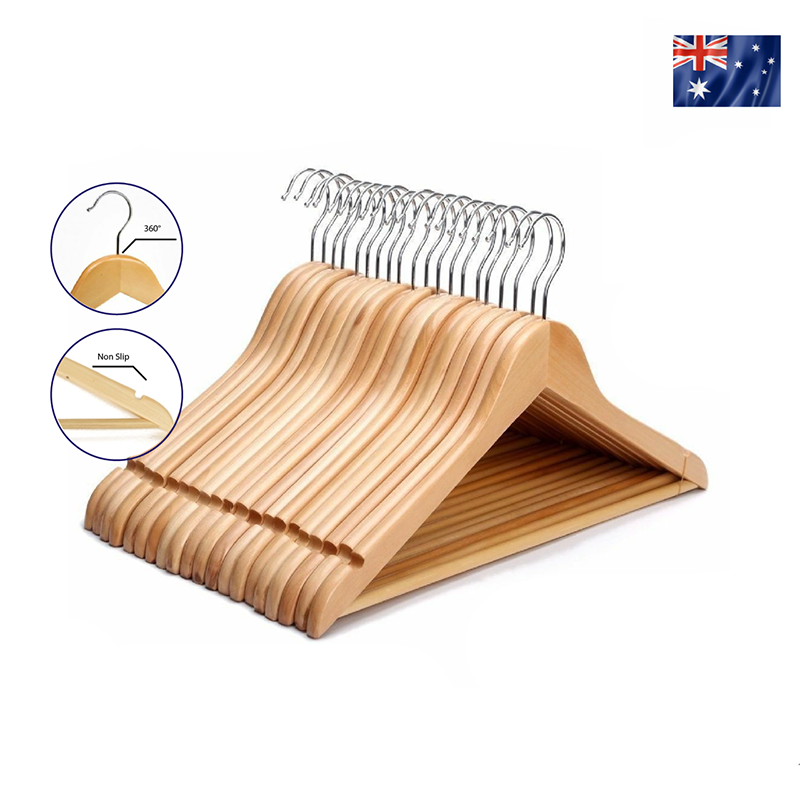 Bulk Wooden Clothes Hangers Coat Pant Suit Wardrobe Rack