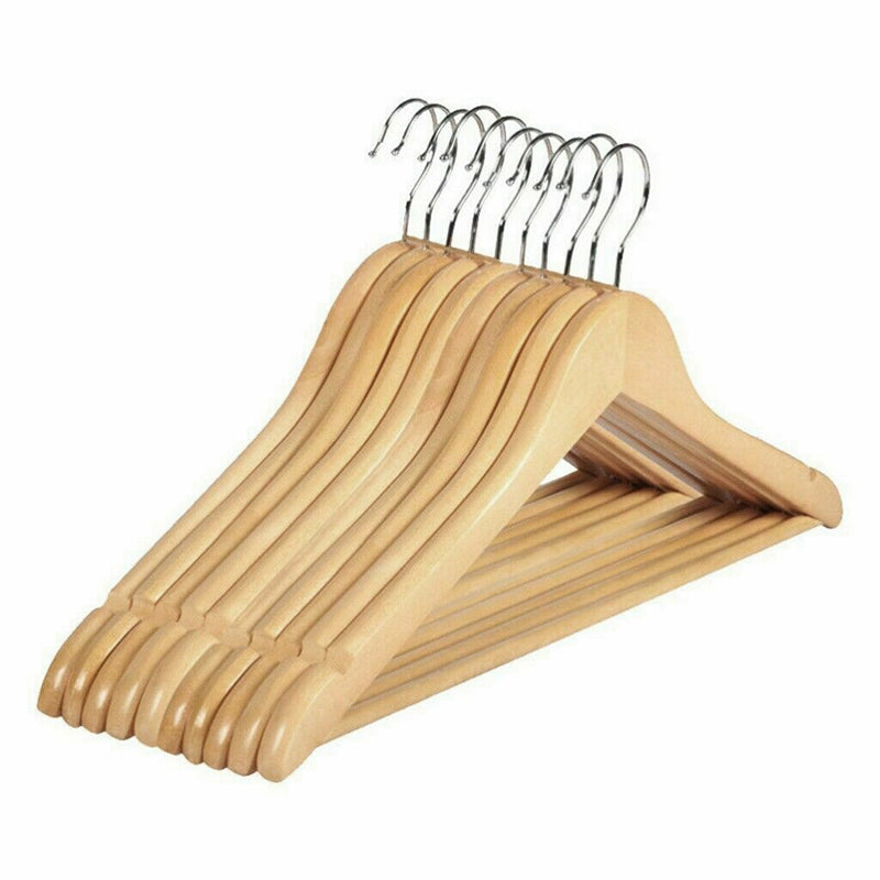 Bulk Wooden Clothes Hangers Coat Pant Suit Wardrobe Rack