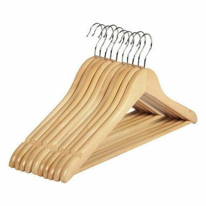 Bulk Wooden Clothes Hangers Coat Pant Suit Wardrobe Rack