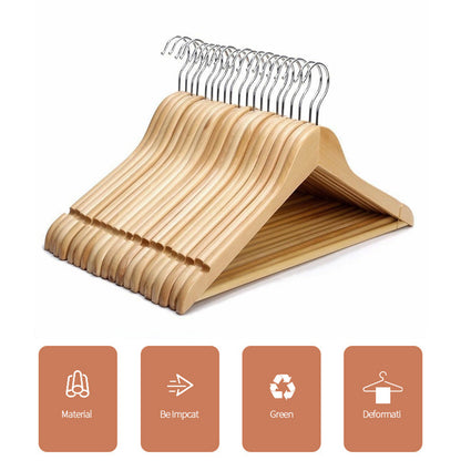 Bulk Wooden Clothes Hangers Coat Pant Suit Wardrobe Rack