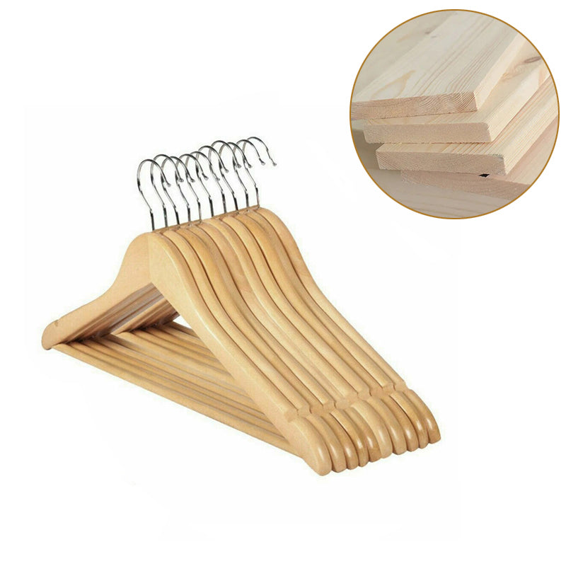 Bulk Wooden Clothes Hangers Coat Pant Suit Wardrobe Rack